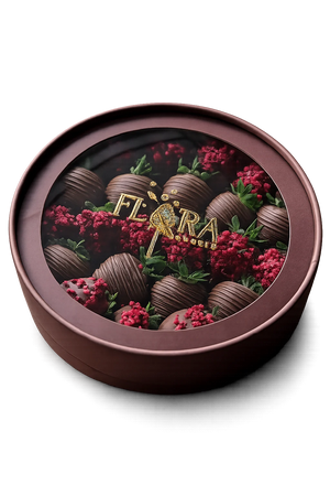 Grand Edition Schokoerdbeeren in brauner Geschenkbox von FloraSweets