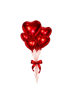 Love in the Air rote Herzballons mit Helium von FloraSweets