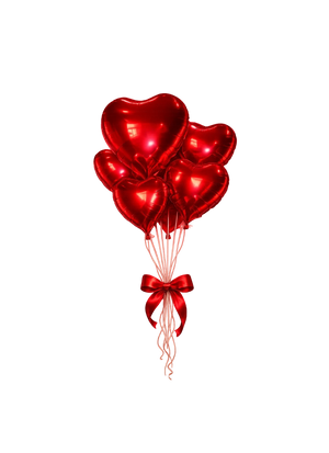 Love in the Air rote Herzballons mit Helium von FloraSweets